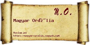 Magyar Orália névjegykártya